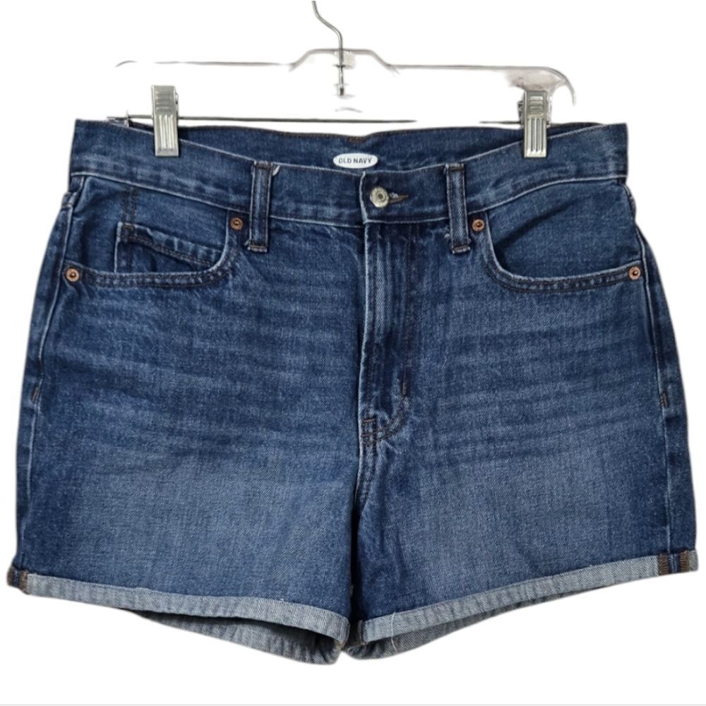 Old Navy Baggy Dad Jean Shorts Size 8 High Rise Relaxed Denim Coastal Cowgirl - Picture 2 of 6